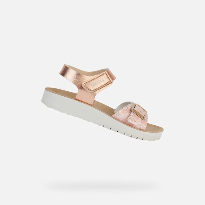 Open sandals SANDAL COSTAREI GIRL Rose Gold | GEOX