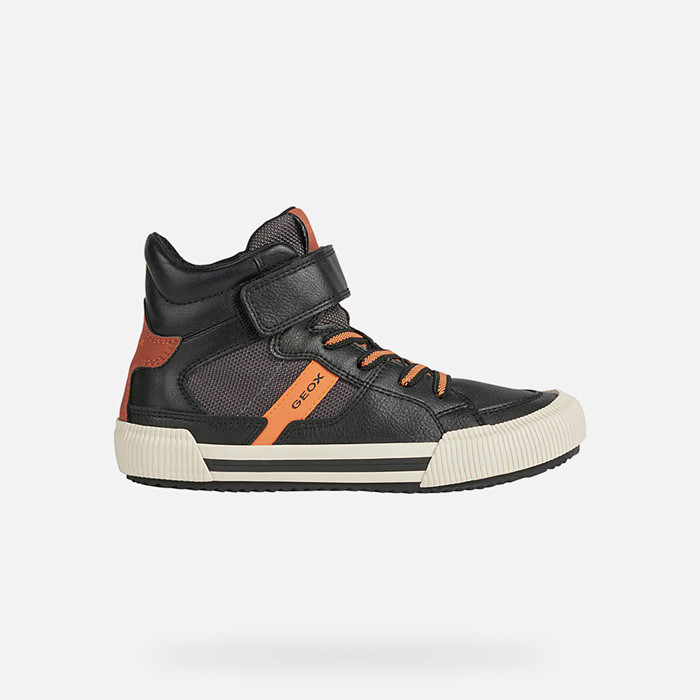 Sneakers ALONISSO BOY Black/Orange | GEOX