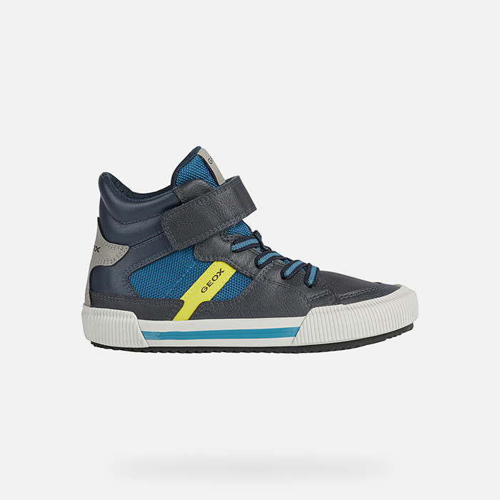 Sneakers ALONISSO BOY Navy/Lime | GEOX