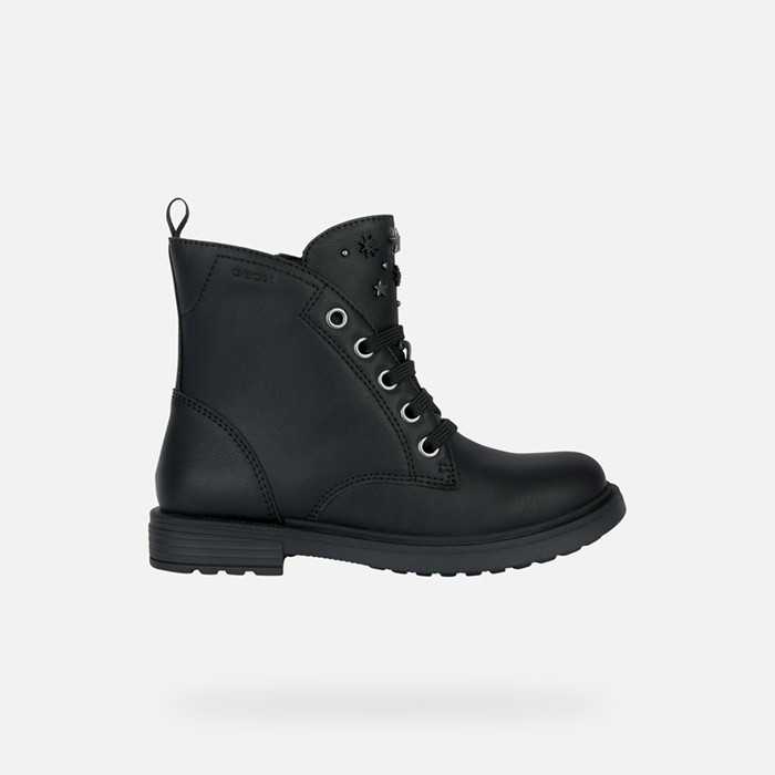 Combat boots ECLAIR GIRL Black/Gun | GEOX