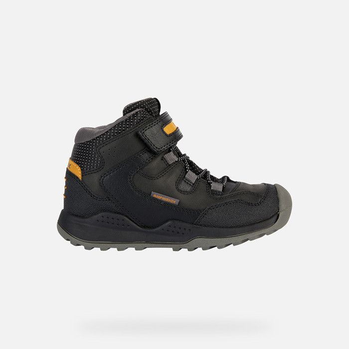 Waterproof shoes TERAM ABX BOY Black/Dark Yellow | GEOX