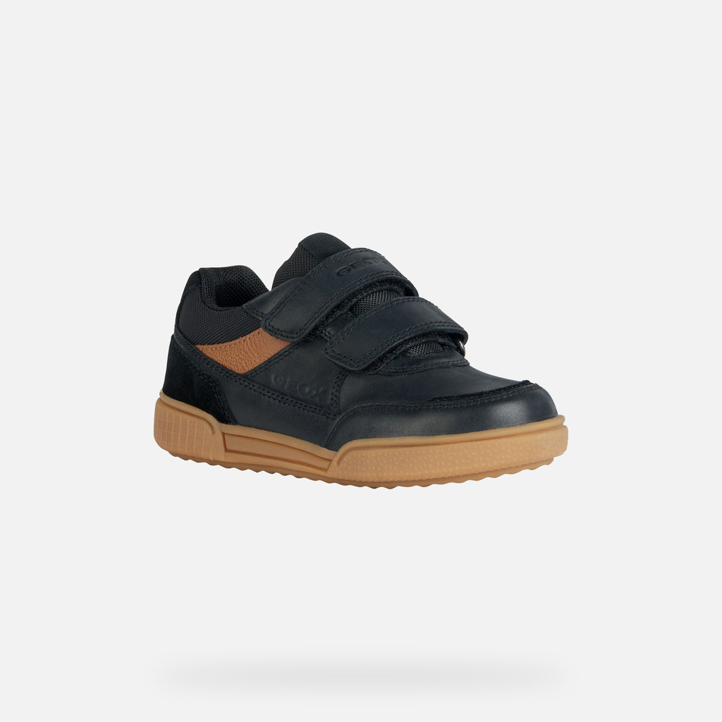 Boys black store velcro sneakers