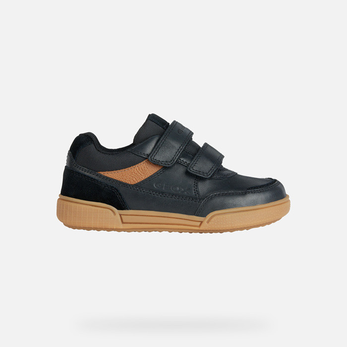Velcro shoes POSEIDO BOY Black/Cognac | GEOX
