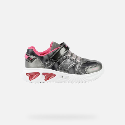 Light-up shoes ASSISTER GIRL Dark Silver/Fuchsia | GEOX