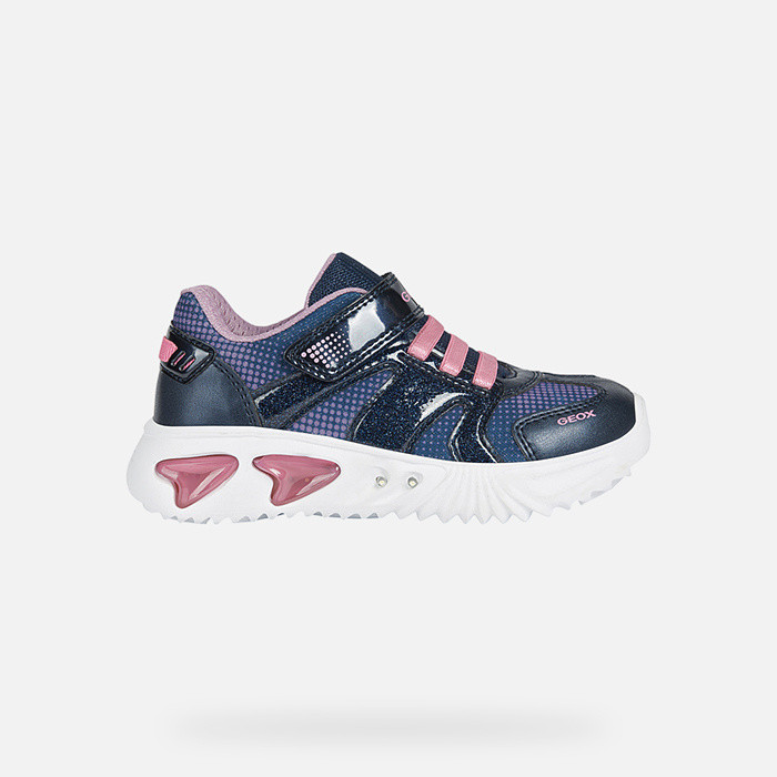 Light-up shoes ASSISTER GIRL Navy/Fuchsia | GEOX