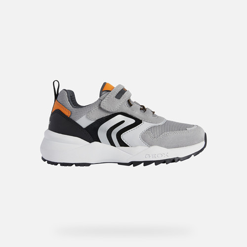 Sneakers HEEVOK BOY Grey/Orange | GEOX