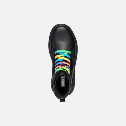 Ankle boots with laces PHAOLAE GIRL Black/Multicolor - image number 5 | GEOX