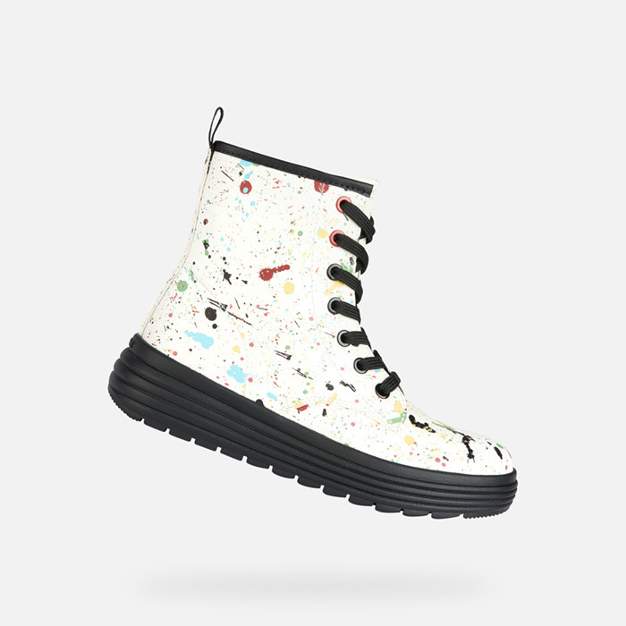 ANKLE BOOTS GIRL PHAOLAE GIRL - WHITE/MULTICOLOR
