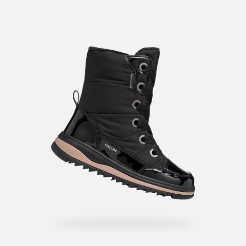 Bottines imperm&eacute;ables de neige ADELHIDE ABX FILLE Noir | GEOX