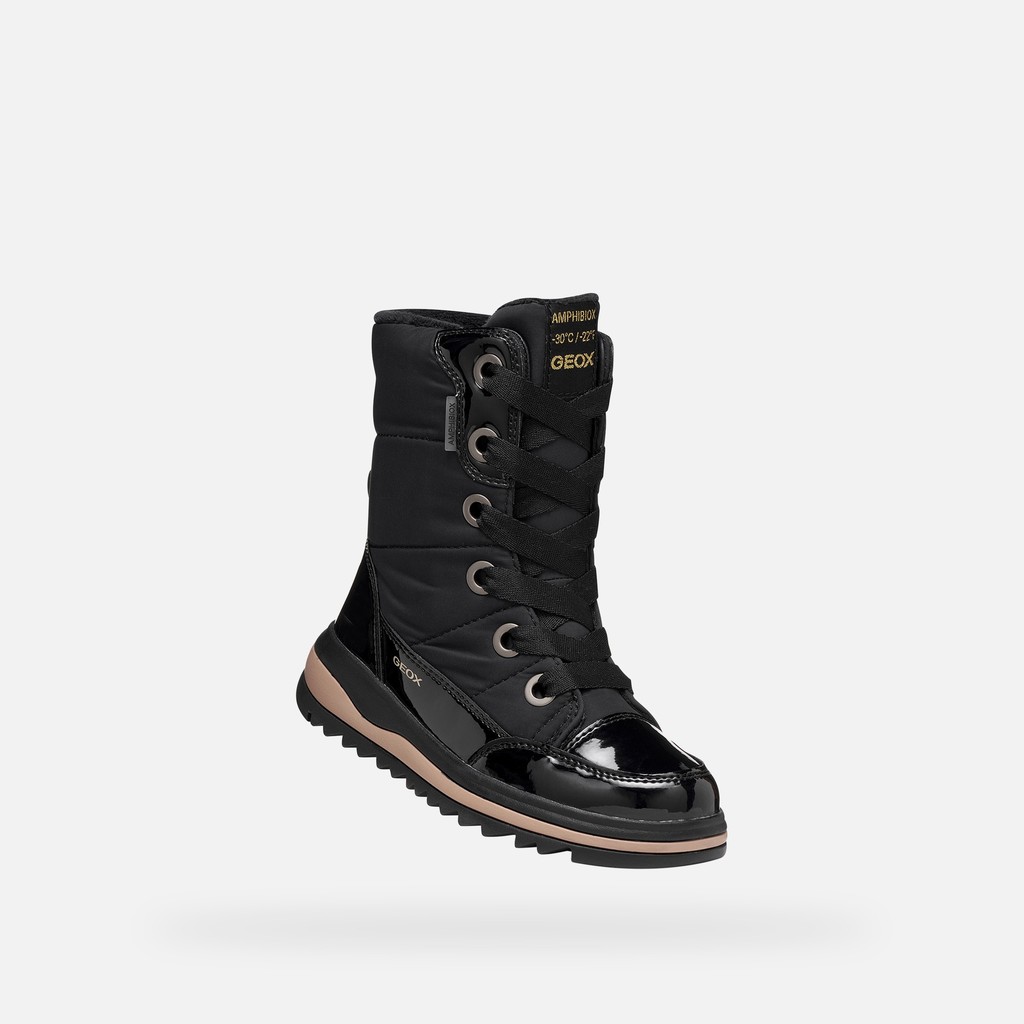 Bottines imperm&eacute;ables de neige ADELHIDE ABX FILLE Noir - image number 4 | GEOX