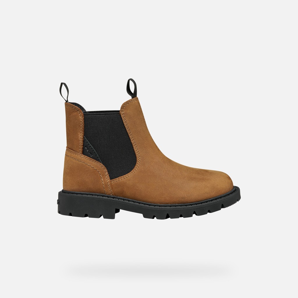 Stiefeletten SHAYLAX JUNIOR Cognac/Schwarz - image number 1 | GEOX