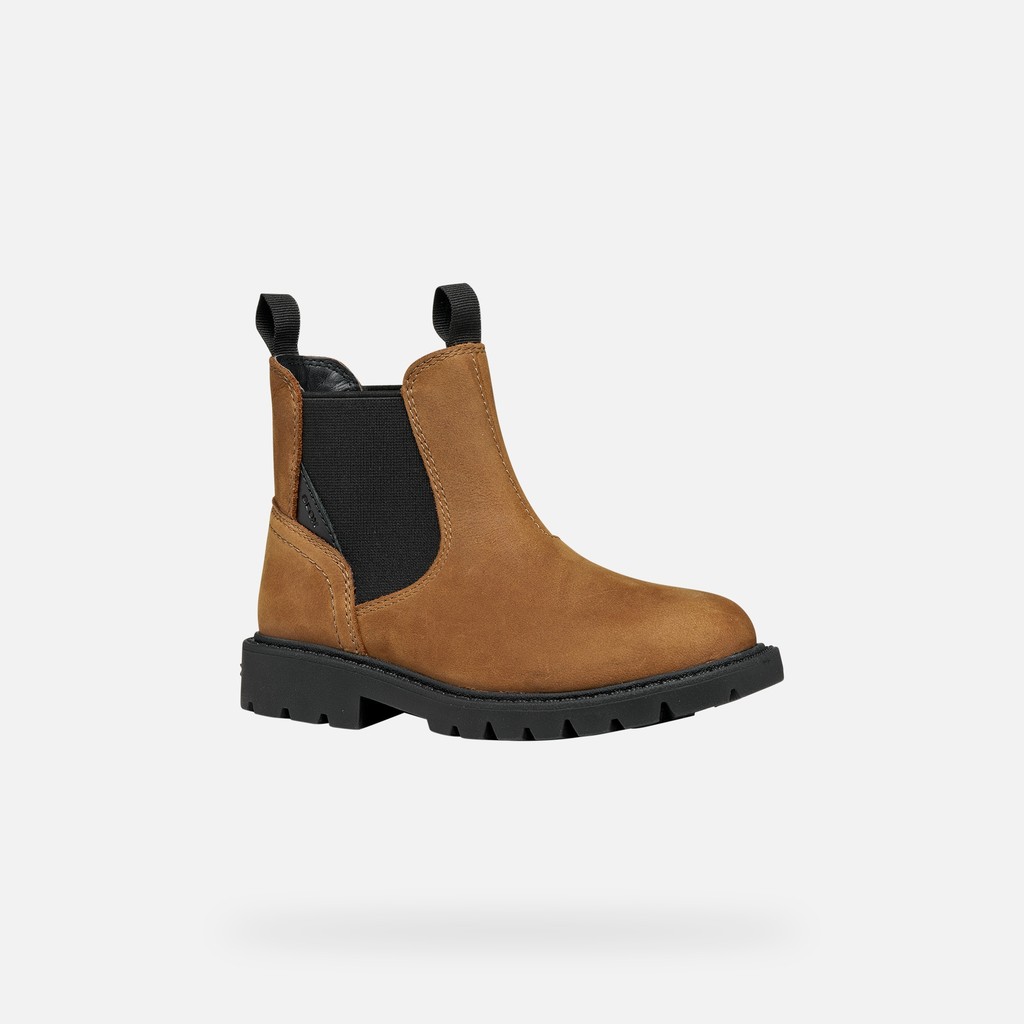 Stiefeletten SHAYLAX JUNIOR Cognac/Schwarz - image number 2 | GEOX