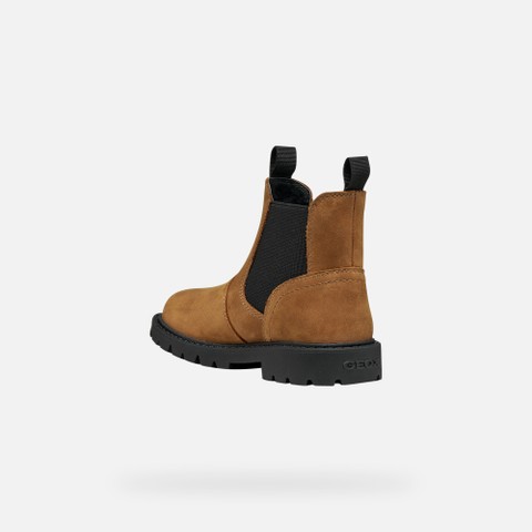 Stiefeletten SHAYLAX JUNIOR Cognac/Schwarz - image number 3 | GEOX