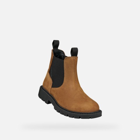 Stiefeletten SHAYLAX JUNIOR Cognac/Schwarz - image number 4 | GEOX