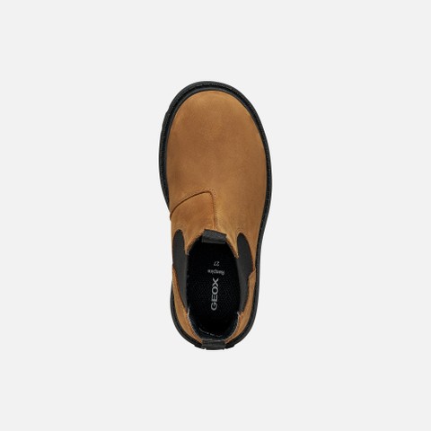 Stiefeletten SHAYLAX JUNIOR Cognac/Schwarz - image number 5 | GEOX