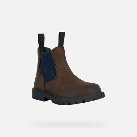 mid calf boots SHAYLAX JUNIOR Brown/Navy - image number 2 | GEOX