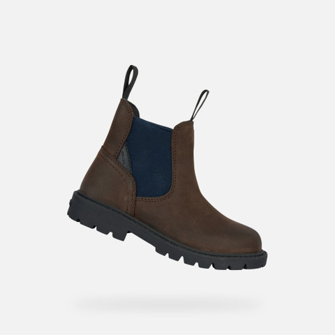 Geox SHAYLAX A Stivaletti Chelsea Marroni Bambini Geox