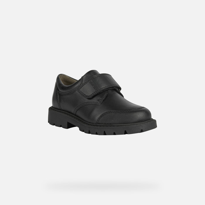 diferencia asustado Monumental Geox® SHAYLAX: Boy's Black Velcro School Shoes | Geox® Store