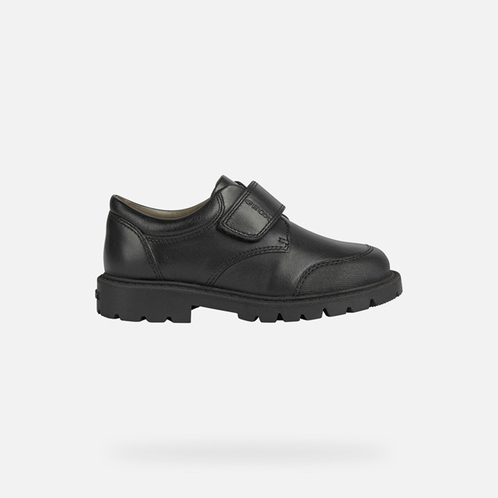 Chaussures à scratch SHAYLAX GARÇON Noir | GEOX