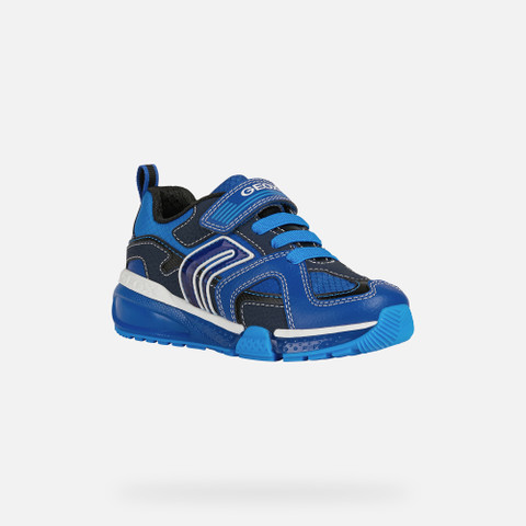 Geox® BAYONYC: Junior Boy's Royal Shoes With Lights | Geox®