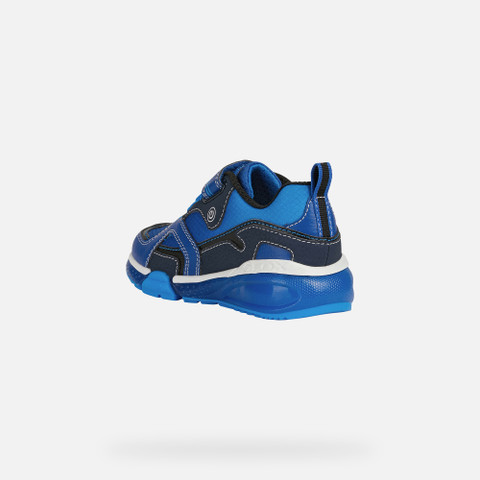 Geox® BAYONYC: Junior Boy's Royal Shoes With Lights | Geox®