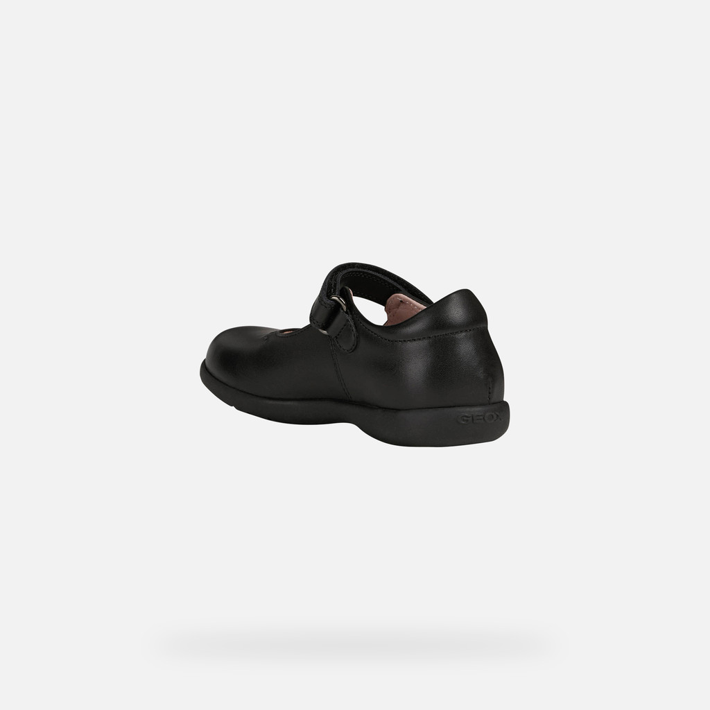 Geox NAIMARA Junior Girl s black Leather Ballerina Flats Geox SS