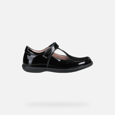 leather ballerina flats NAIMARA GIRL Black - image number 1 | GEOX