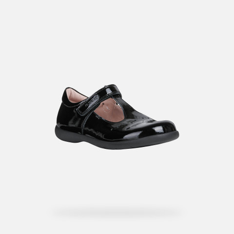 leather ballerina flats NAIMARA GIRL Black - image number 2 | GEOX