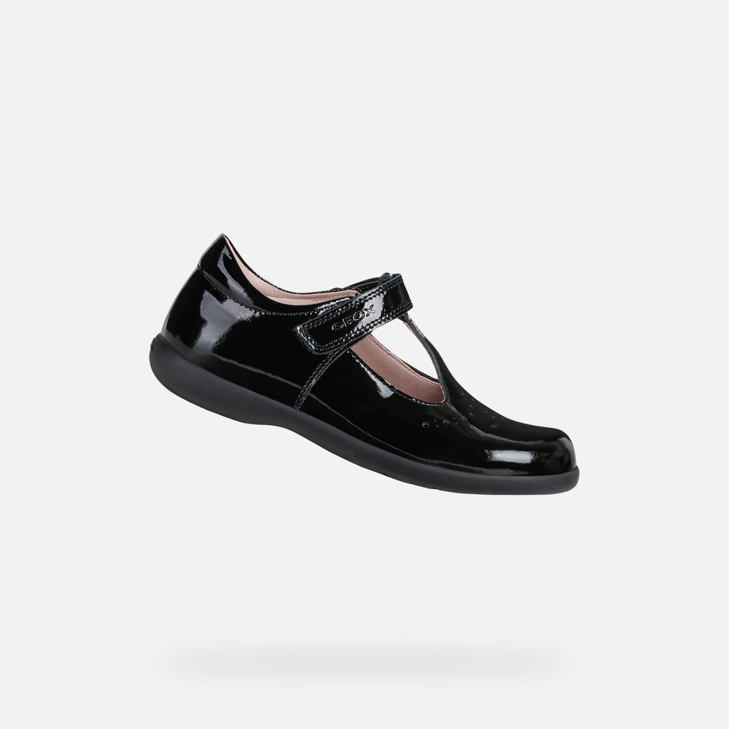 leather ballerina flats NAIMARA GIRL Black - image number 0 | GEOX