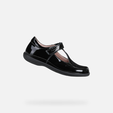 leather ballerina flats NAIMARA GIRL Black - image number 0 | GEOX