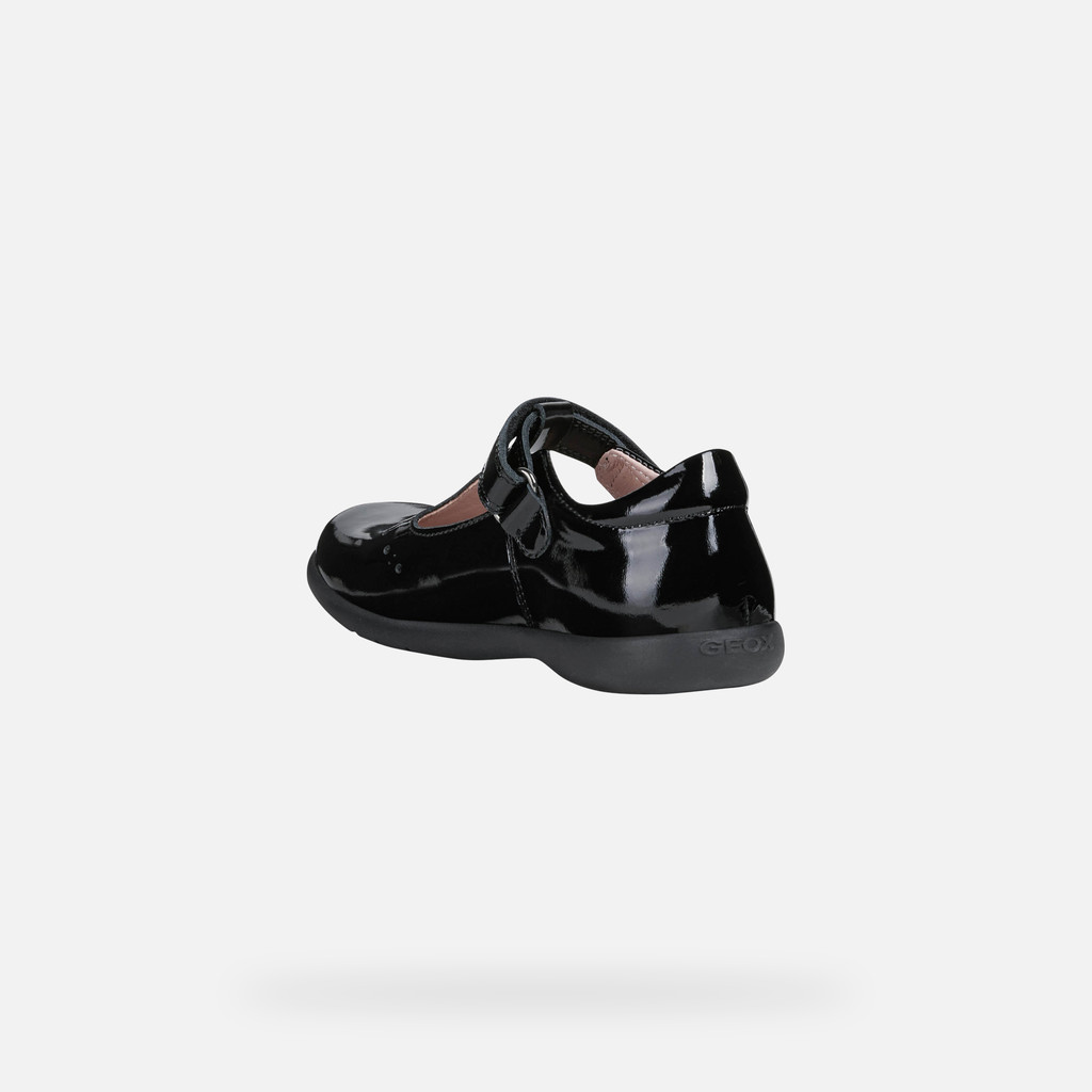 leather ballerina flats NAIMARA GIRL Black - image number 3 | GEOX
