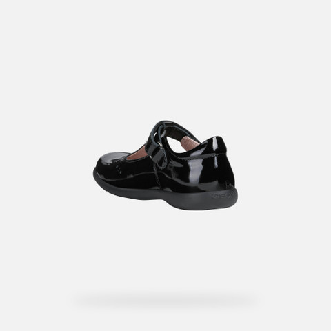 leather ballerina flats NAIMARA GIRL Black - image number 3 | GEOX