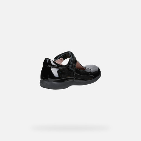 leather ballerina flats NAIMARA GIRL Black - image number 4 | GEOX