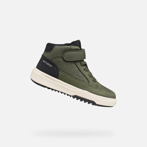 Wasserfeste Stiefeletten BUNSHEE ABX JUNGE Milit&auml;rgr&uuml;n | GEOX