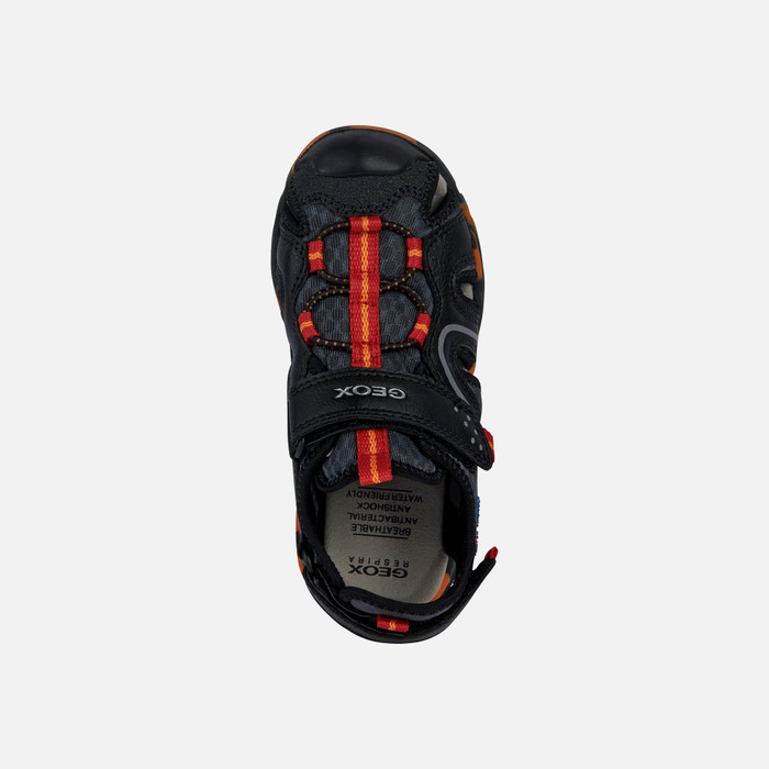 Geox® BOREALIS: Junior Boy's Black Closed Toe Sandals | Geox ® SS23