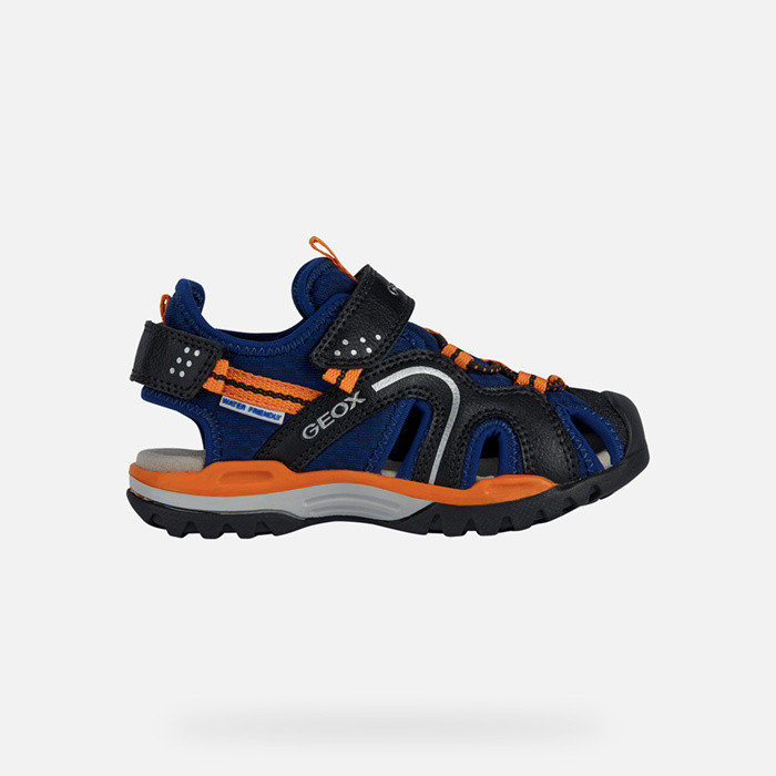 Sandales fermées BOREALIS   GARÇON Bleu marine/Orange | GEOX