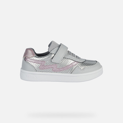 Low top sneakers DJROCK GIRL Dark Silver/Rose | GEOX