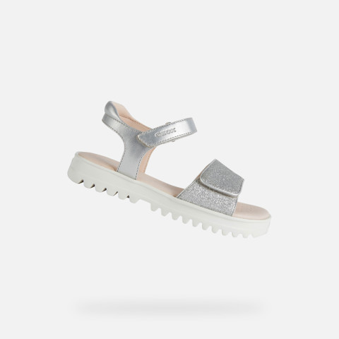 Sandals with straps SANDAL CORALIE GIRL Silver | GEOX