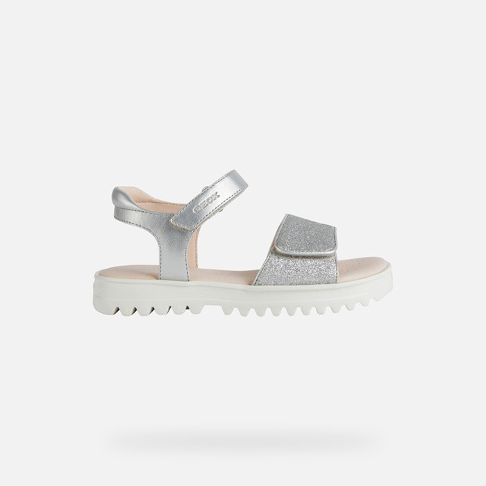 Open sandals SANDAL CORALIE GIRL Silver | GEOX