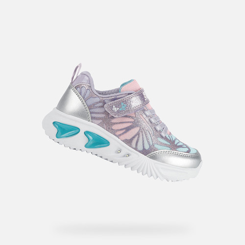 LIGHT-UP SHOES GIRL ASSISTER GIRL - SILVER/LILAC