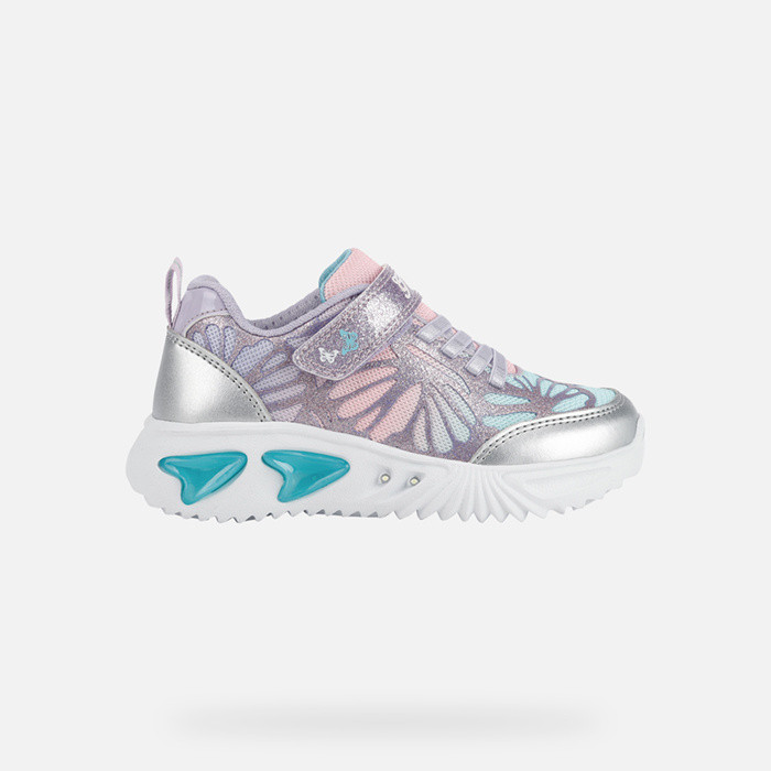 Light-up shoes ASSISTER GIRL Silver/Lilac | GEOX