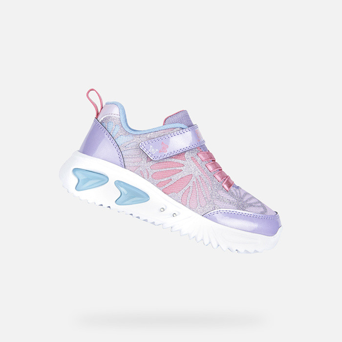 Shoes with lights ASSISTER GIRL Light violet/Watersea | GEOX