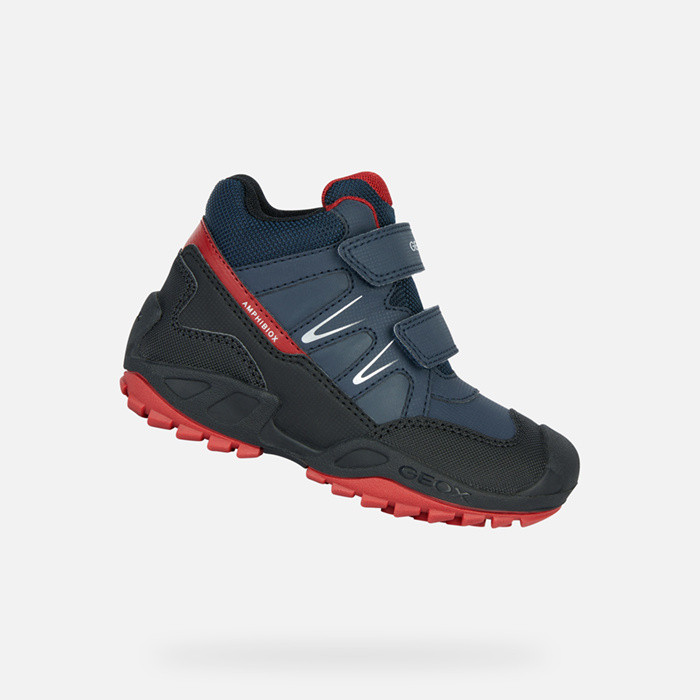 SNEAKERS BOY NEW SAVAGE ABX BOY - NAVY/RED