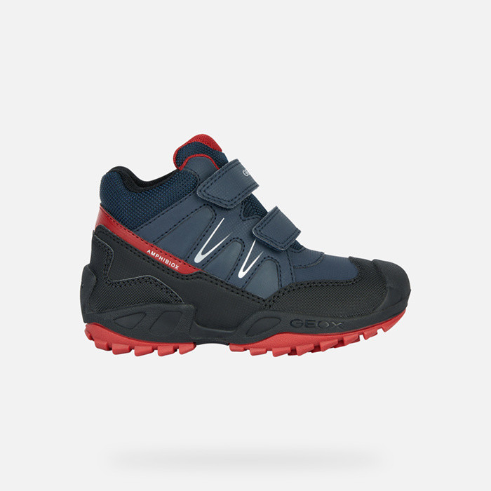 Waterproof shoes NEW SAVAGE ABX BOY Navy/Red | GEOX