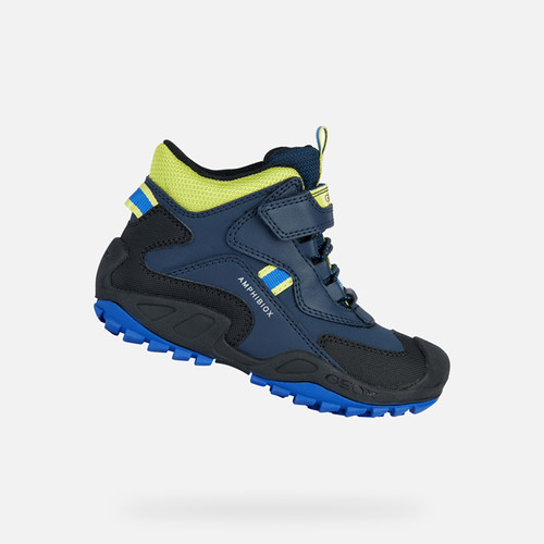 SNEAKERS BOY NEW SAVAGE ABX BOY - NAVY/LIME GREEN