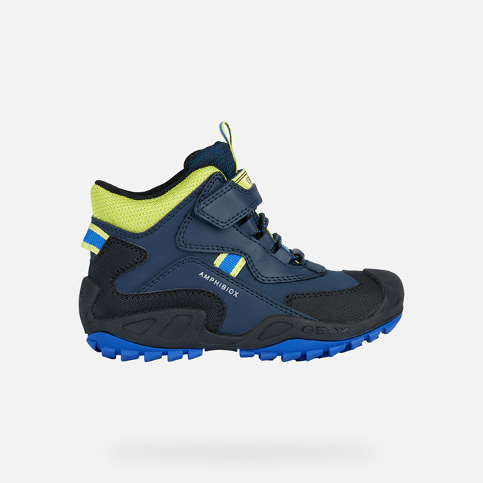 Waterproof shoes NEW SAVAGE ABX BOY Navy/Lime Green | GEOX