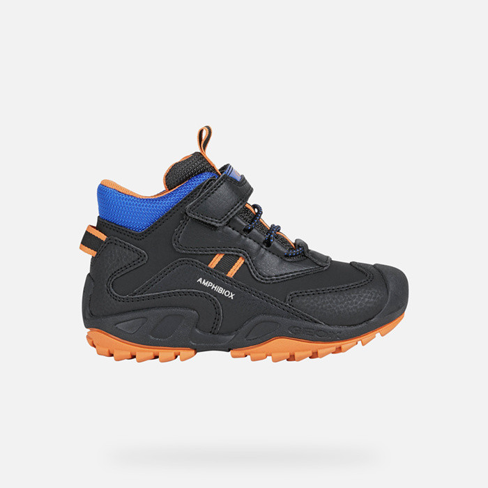 Waterproof shoes NEW SAVAGE ABX BOY Black/Orange | GEOX