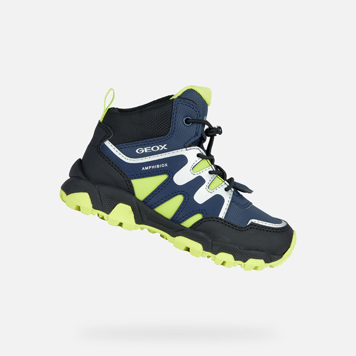 Waterproof shoes MAGNETAR ABX JUNIOR Navy/Lime | GEOX