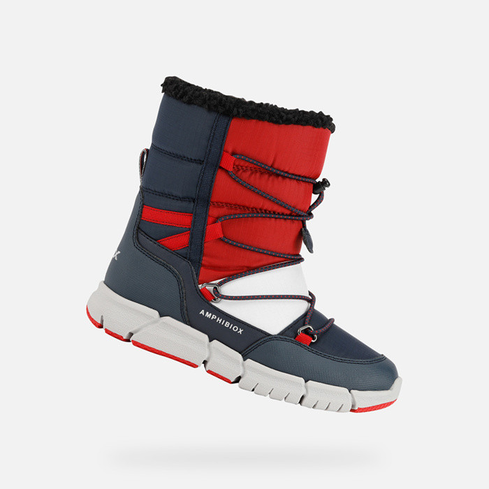 Waterproof boots FLEXYPER ABX BOY Navy/Red | GEOX