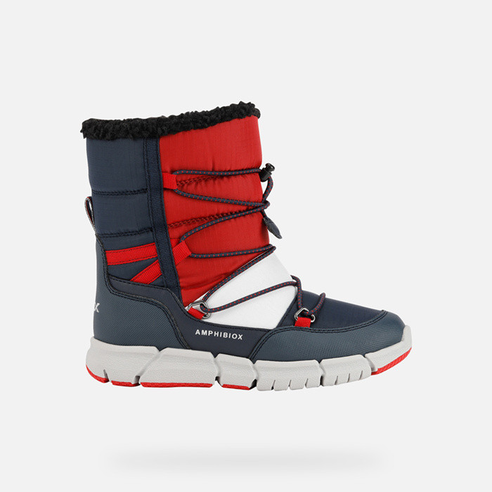 Waterproof boots FLEXYPER ABX BOY Navy/Red | GEOX